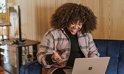 Woman on computer